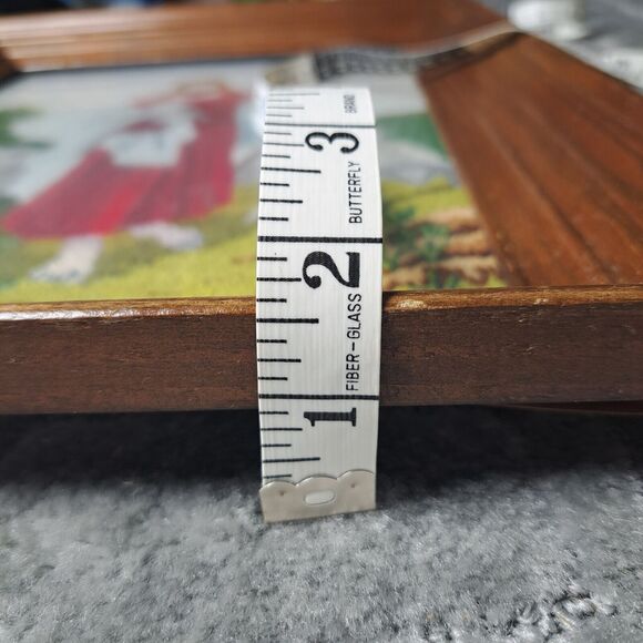 VTG Jesus THE SHEPERD Cross Stitch Wood Frame TAPESTRY RELIGIOUS WALL DECOR - Picture 6 of 10